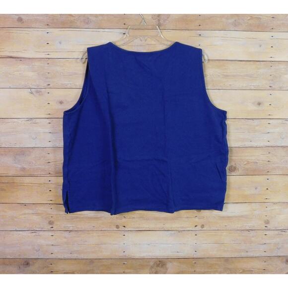 Drapers & Damons Tank Top 2X Dark Blue Casual - Picture 2 of 4